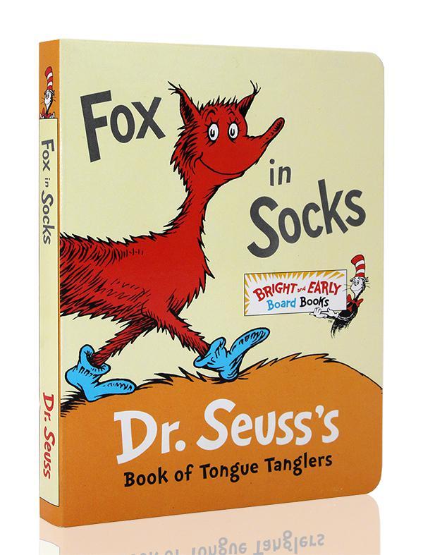 《Fox in Socks 穿袜子的狐狸》英文原版启蒙纸板书 19.8元（99元5件）